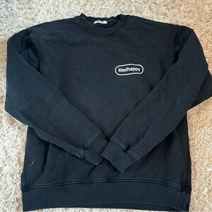 MADHAPPY basic black crewneck.